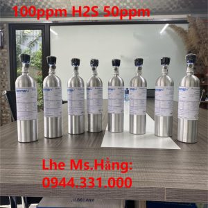 Bình khí chuẩn CO 100ppm H2S 50ppm