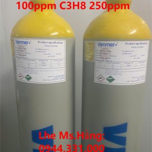 Bình khí chuẩn CO 100ppm C3H8 250ppm