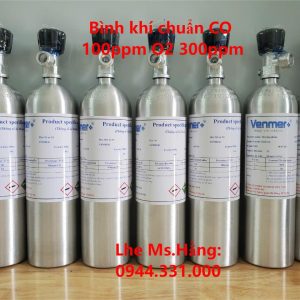 Bình khí chuẩn CO 100ppm O2 300ppm