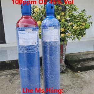 Bình khí chuẩn CO 100ppm O2 45% Vol