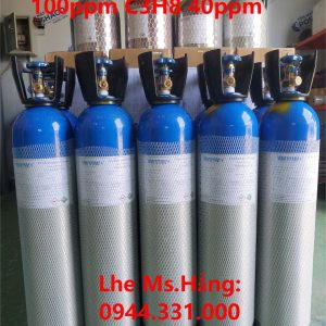 Bình khí chuẩn CO 100ppm C3H8 40ppm hiệu chuẩn