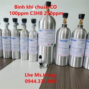 Bình khí chuẩn CO 100ppm C3H8 250ppm