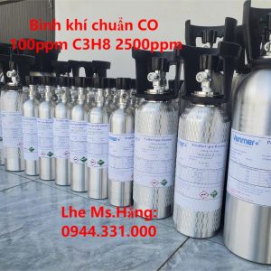 Bình khí chuẩn CO 100ppm C3H8 2500ppm