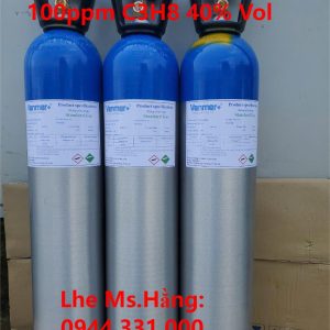 Bình khí chuẩn CO 100ppm C3H8 40% Vol