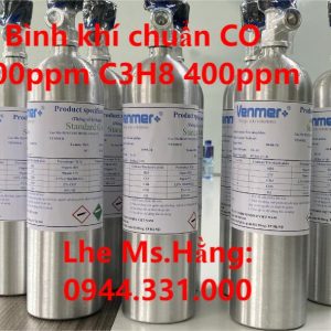 Bình khí chuẩn CO 100ppm C3H8 400ppm