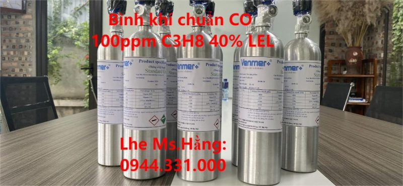 Bình khí chuẩn CO 100ppm C3H8 40% LEL