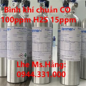 bình khí chuẩn CO 100ppm H2S 15ppm