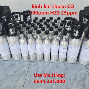 Bình khí chuẩn CO 100ppm H2S 25ppm