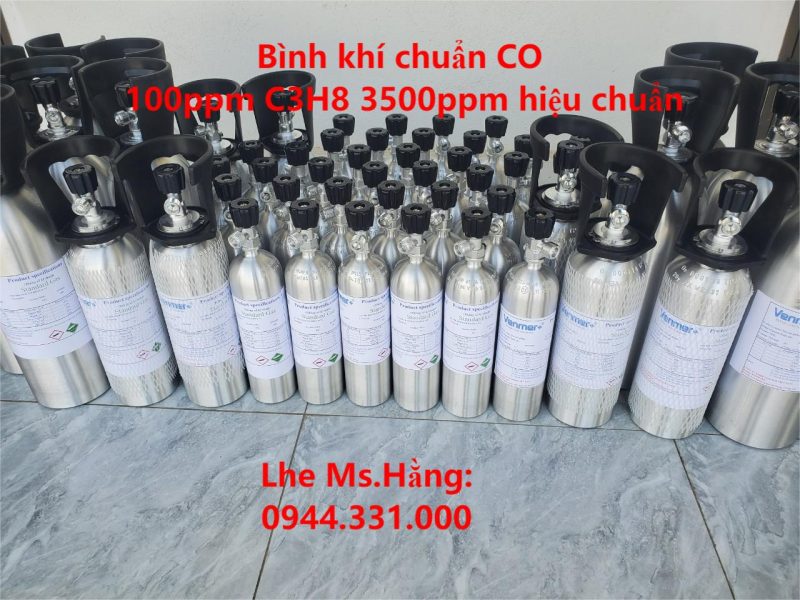 Bình khí chuẩn CO 100ppm C3H8 3500ppm hiệu chuẩn