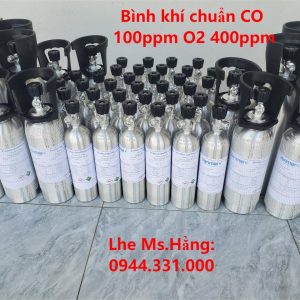 Bình khí chuẩn CO 100ppm O2 400ppm