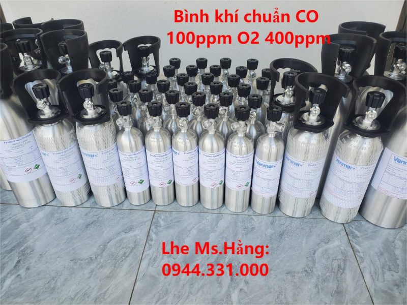 Bình khí chuẩn CO 100ppm O2 400ppm