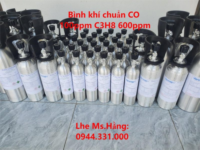 Bình khí chuẩn CO 100ppm C3H8 600ppm