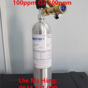 Bình khí chuẩn CO 100ppm O2 300ppm