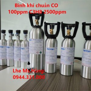 Bình khí chuẩn CO 100ppm C3H8 2500ppm