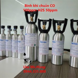 Bình khí chuẩn CO 100ppm H2S 50ppm