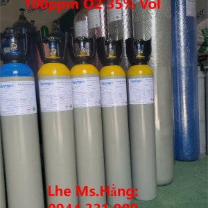 Bình khí chuẩn CO 100ppm O2 35% Vol