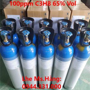 Bình khí chuẩn CO 100ppm C3H8 65% Vol