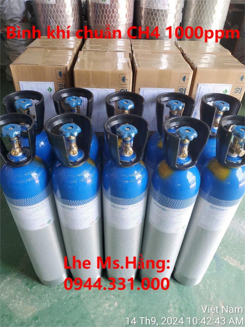 Bình khí chuẩn CH4 1000ppm