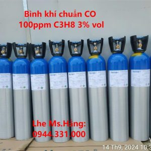 Bình khí chuẩn CO 100ppm C3H8 3% vol