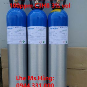 Bình khí chuẩn CO 100ppm C3H8 3% vol