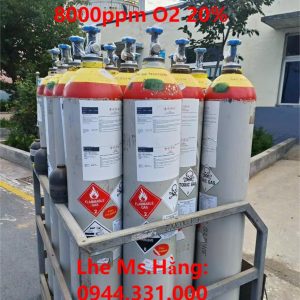 Bình khí chuẩn CO 8000ppm O2 20