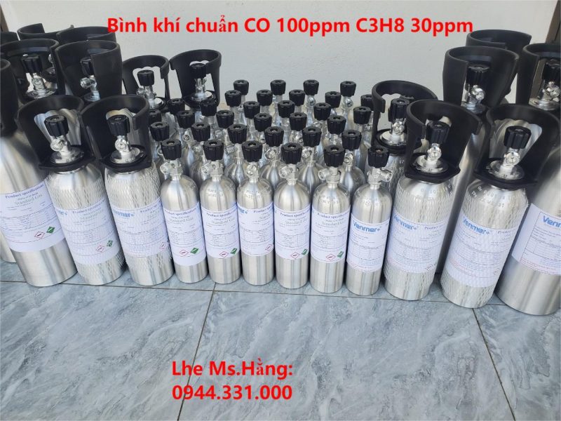 Bình khí chuẩn CO 100ppm C3H8 30ppm