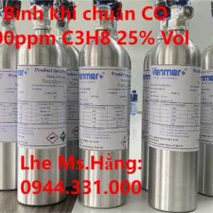 Bình khí chuẩn CO 100ppm C3H8 25% Vol