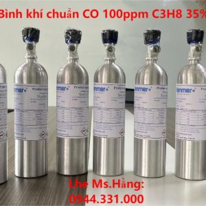 Bình khí chuẩn CO 100ppm C3H8 35% vol