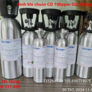 Bình khí chuẩn CO 100ppm O2 4500ppm