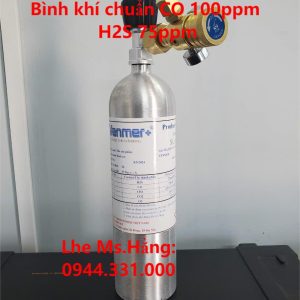 Bình khí chuẩn CO 100ppm H2S 75ppm