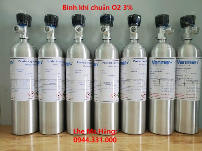 Bình khí chuẩn O2 3%