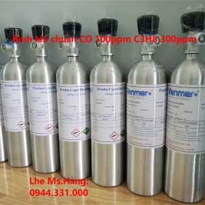 Bình khí chuẩn CO 100ppm C3H8 300ppm