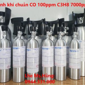 Bình khí chuẩn CO 100ppm C3H8 7000ppm