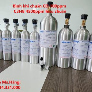 Bình khí chuẩn CO 100ppm C3H8 4500ppm hiệu chuẩn