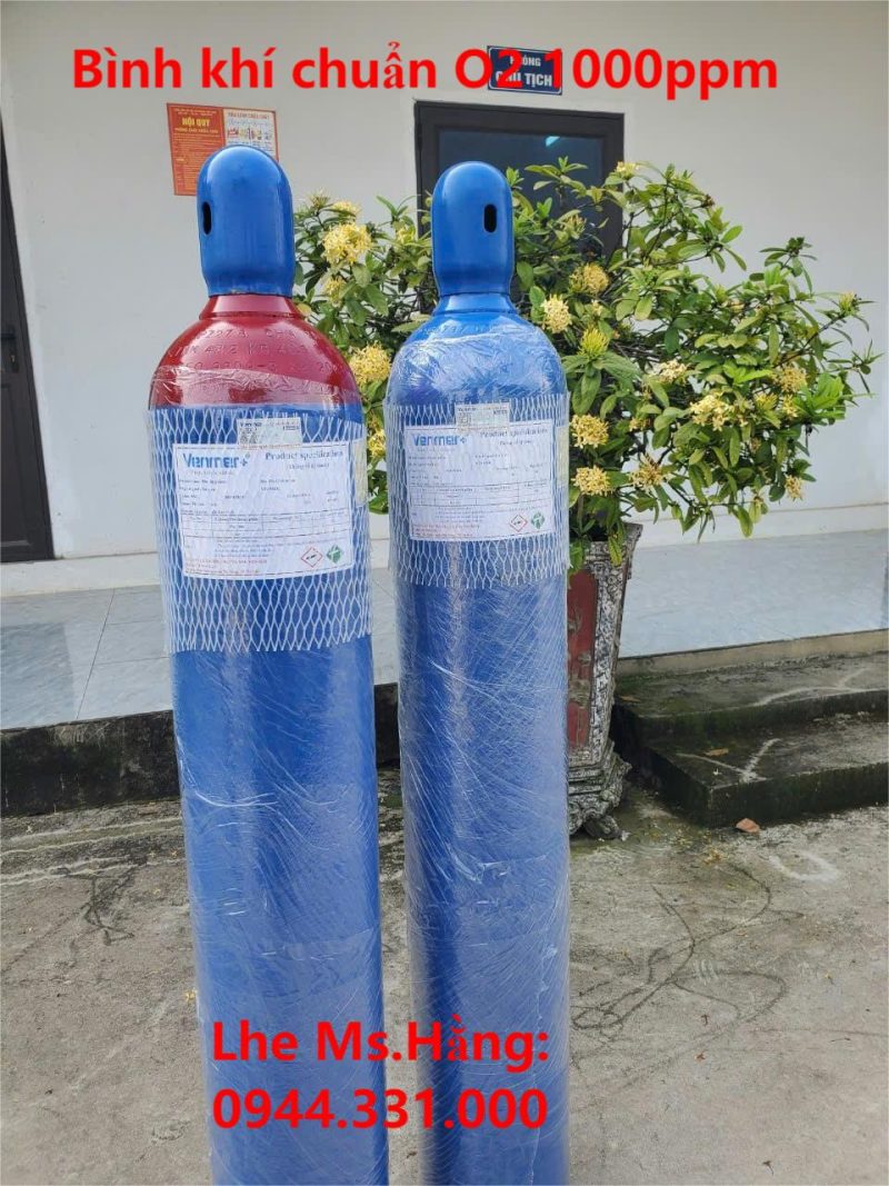 Bình khí chuẩn O2 1000ppm