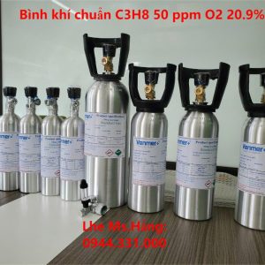 Bình khí chuẩn C3H8 50ppm O2 20.9%