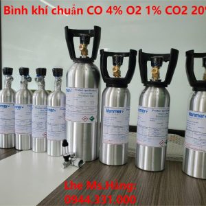 Bình khí chuẩn CO 4% O2 1% CO2 20%