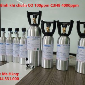 Bình khí chuẩn CO 100ppm C3H8 4000ppm