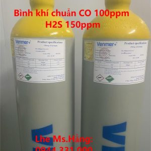 Bình khí chuẩn CO 100ppm H2S 150ppm