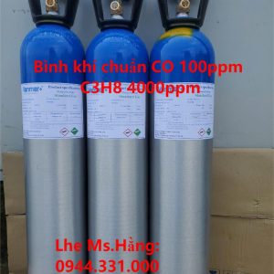 Bình khí chuẩn CO 100ppm C3H8 4000ppm