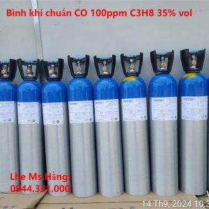 Bình khí chuẩn CO 100ppm C3H8 35% vol