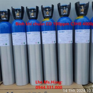 Bình khí chuẩn CO 100ppm C3H8 4000ppm