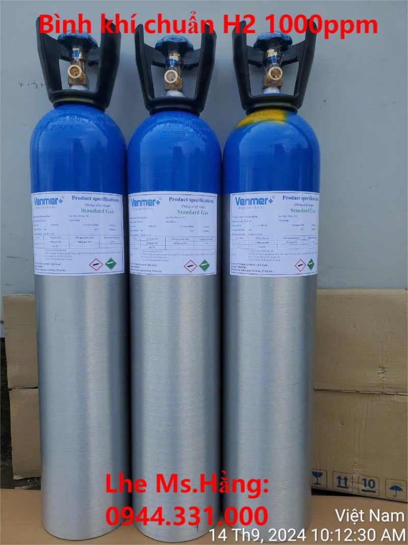 Bình khí chuẩn H2 1000ppm