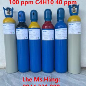 Bình khí chuẩn CO 100 ppm C4H10 40 ppm