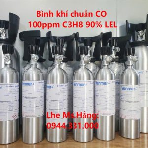 Bình khí chuẩn CO 100ppm C3H8 95% vol