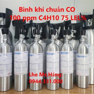 Bình khí chuẩn CO 100 ppm C4H10 75 LEL%