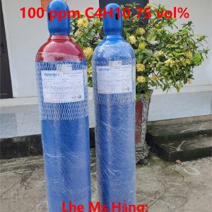 Bình khí chuẩn CO 100 ppm C4H10 75 vol