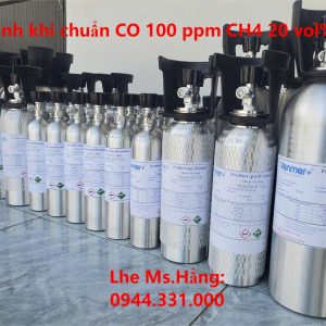 Bình khí chuẩn CO 100 ppm CH4 20 vol