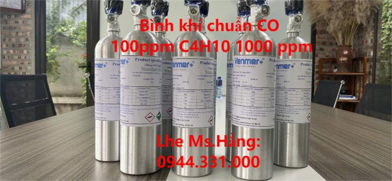 Bình khí chuẩn CO 100ppm C4H10 1000