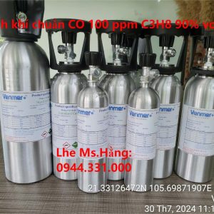 Bình khí chuẩn CO 100 ppm C3H8 90